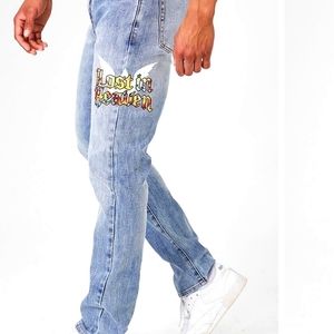 Forever 21 Men Lost In Heaven Graphic Slim Jeans Size 30